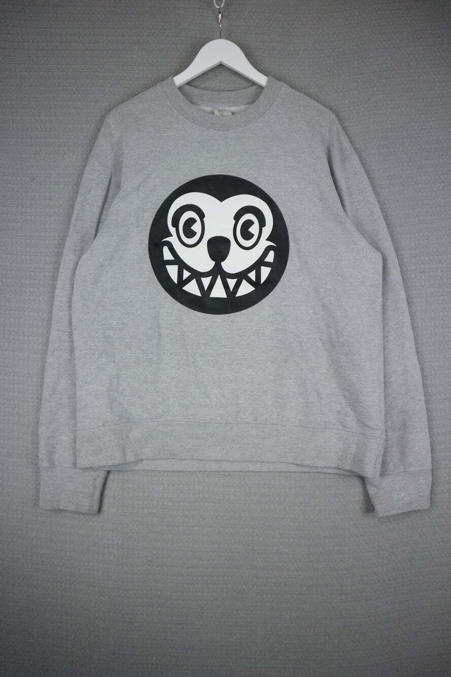 Icecream Grey Monster Graphic Crewneck Sweatshirt Size XL Nigo Bape Vintage BBC